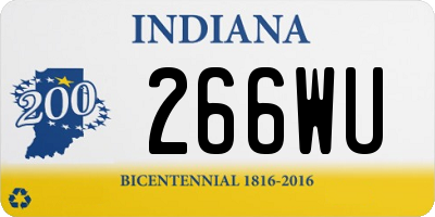 IN license plate 266WU