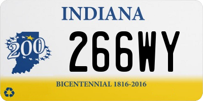 IN license plate 266WY