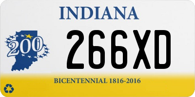 IN license plate 266XD