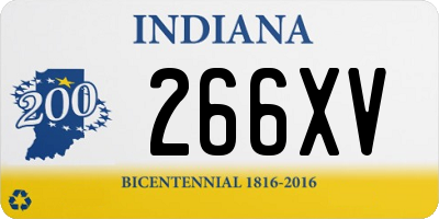 IN license plate 266XV