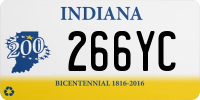 IN license plate 266YC