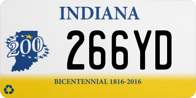 IN license plate 266YD