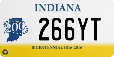 IN license plate 266YT