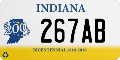 IN license plate 267AB