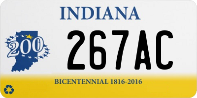 IN license plate 267AC