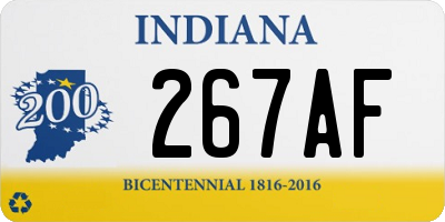 IN license plate 267AF