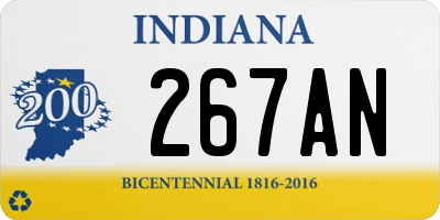 IN license plate 267AN