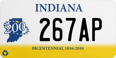 IN license plate 267AP