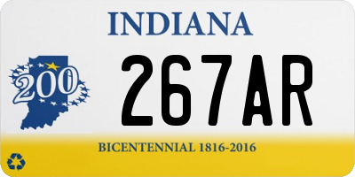 IN license plate 267AR