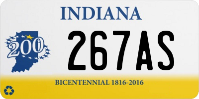 IN license plate 267AS