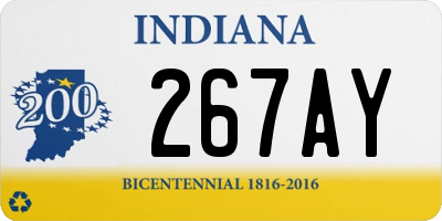 IN license plate 267AY