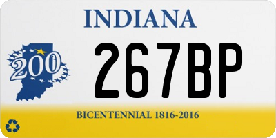 IN license plate 267BP