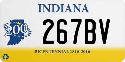 IN license plate 267BV