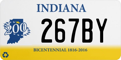 IN license plate 267BY