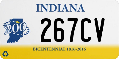 IN license plate 267CV