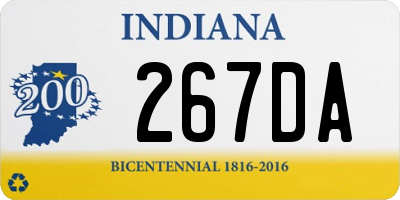 IN license plate 267DA