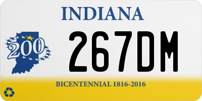 IN license plate 267DM