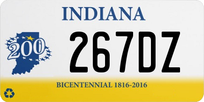 IN license plate 267DZ