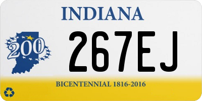 IN license plate 267EJ