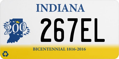 IN license plate 267EL