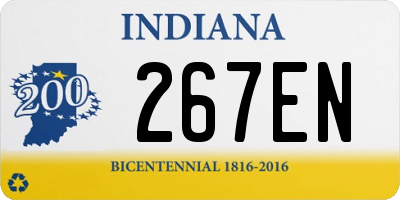 IN license plate 267EN