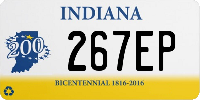 IN license plate 267EP