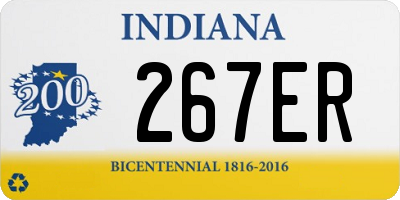 IN license plate 267ER