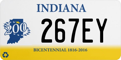 IN license plate 267EY