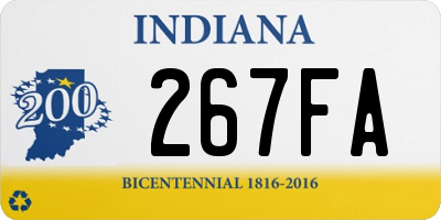 IN license plate 267FA