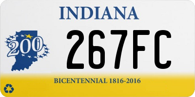 IN license plate 267FC