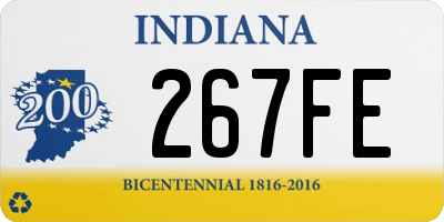 IN license plate 267FE