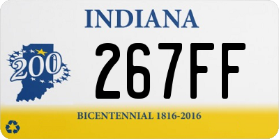 IN license plate 267FF