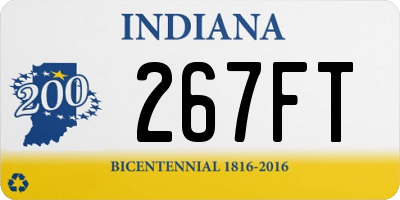 IN license plate 267FT