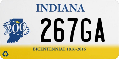 IN license plate 267GA