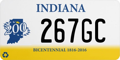 IN license plate 267GC