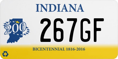 IN license plate 267GF