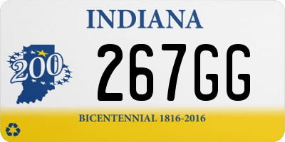 IN license plate 267GG