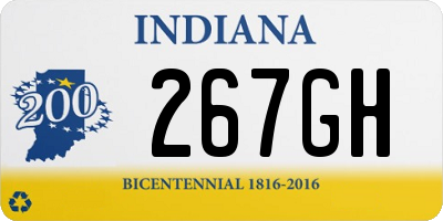 IN license plate 267GH