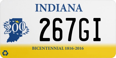 IN license plate 267GI