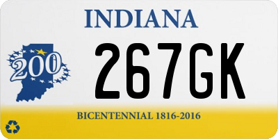 IN license plate 267GK