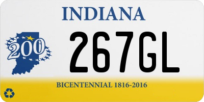 IN license plate 267GL