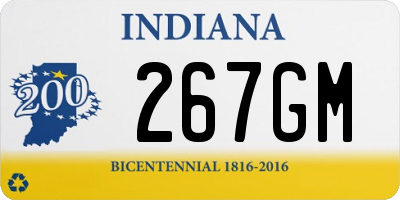 IN license plate 267GM