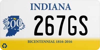 IN license plate 267GS