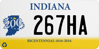 IN license plate 267HA