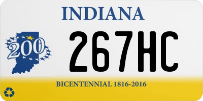 IN license plate 267HC