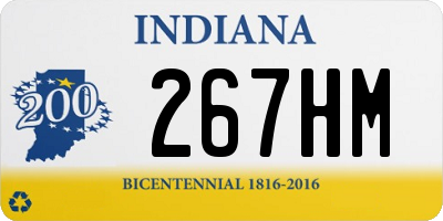 IN license plate 267HM