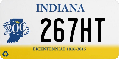 IN license plate 267HT