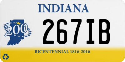 IN license plate 267IB