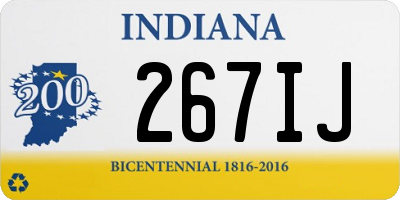 IN license plate 267IJ