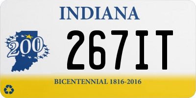 IN license plate 267IT